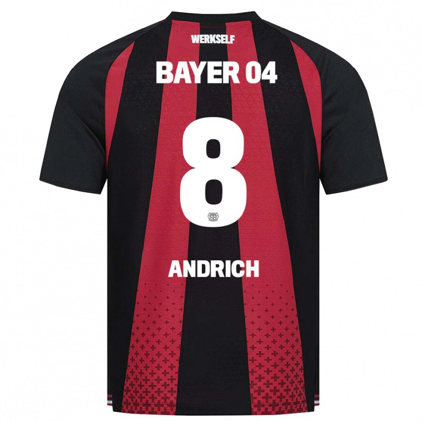 Danxen Criança Camisola Robert Andrich #8 Preto Branco Vermelho Principal 2026/27 Camisa Brasil