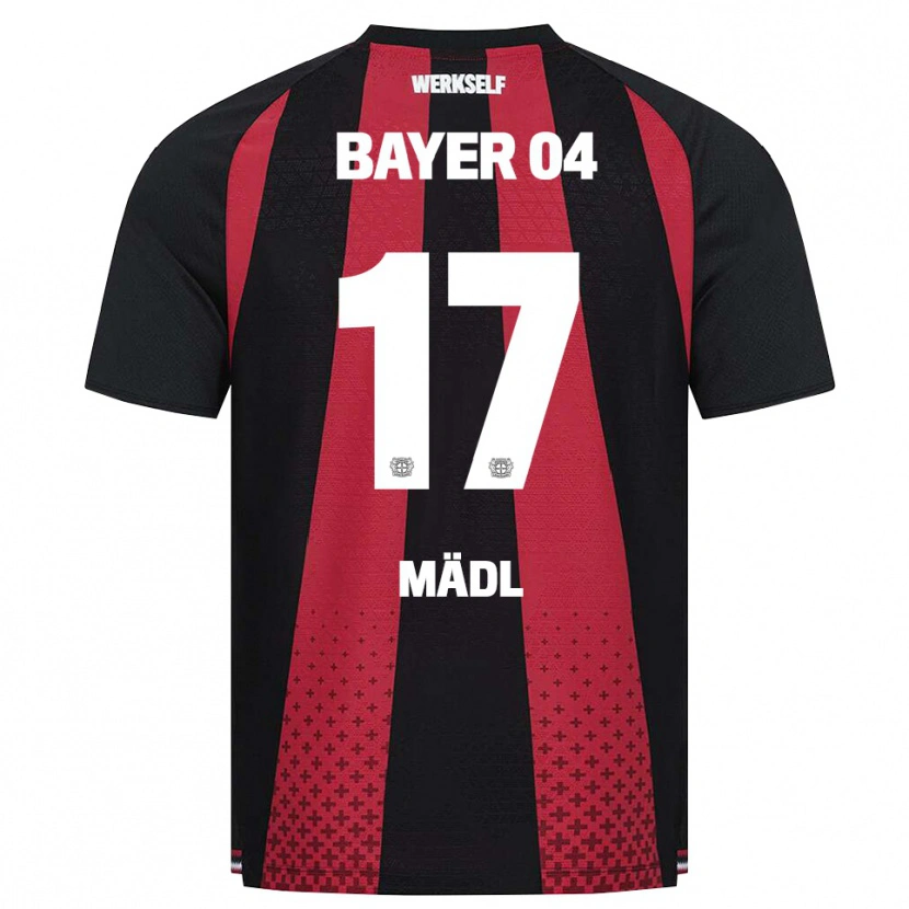 Danxen Criança Camisola Valentina Mädl #17 Preto Branco Vermelho Principal 2026/27 Camisa Brasil