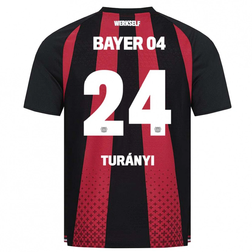 Danxen Criança Camisola Lilla Turányi #24 Preto Branco Vermelho Principal 2026/27 Camisa Brasil