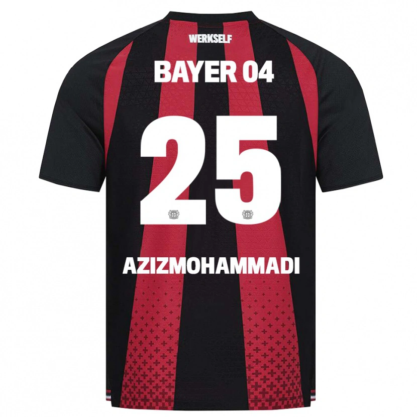 Danxen Criança Camisola Mick Aziz Mohammadi #25 Preto Branco Vermelho Principal 2026/27 Camisa Brasil