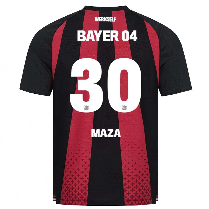 Danxen Criança Camisola Ibrahim Maza #30 Preto Branco Vermelho Principal 2026/27 Camisa Brasil