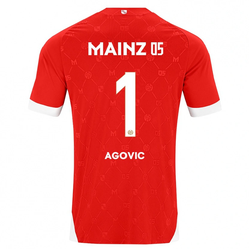 Danxen Criança Camisola Daris Agovic #1 Vermelho Branco Principal 2026/27 Camisa Brasil