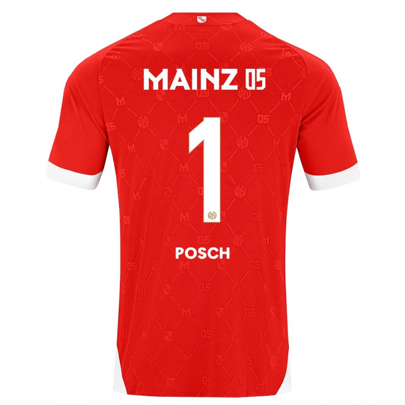 Danxen Criança Camisola Daniel Posch #1 Vermelho Branco Principal 2026/27 Camisa Brasil