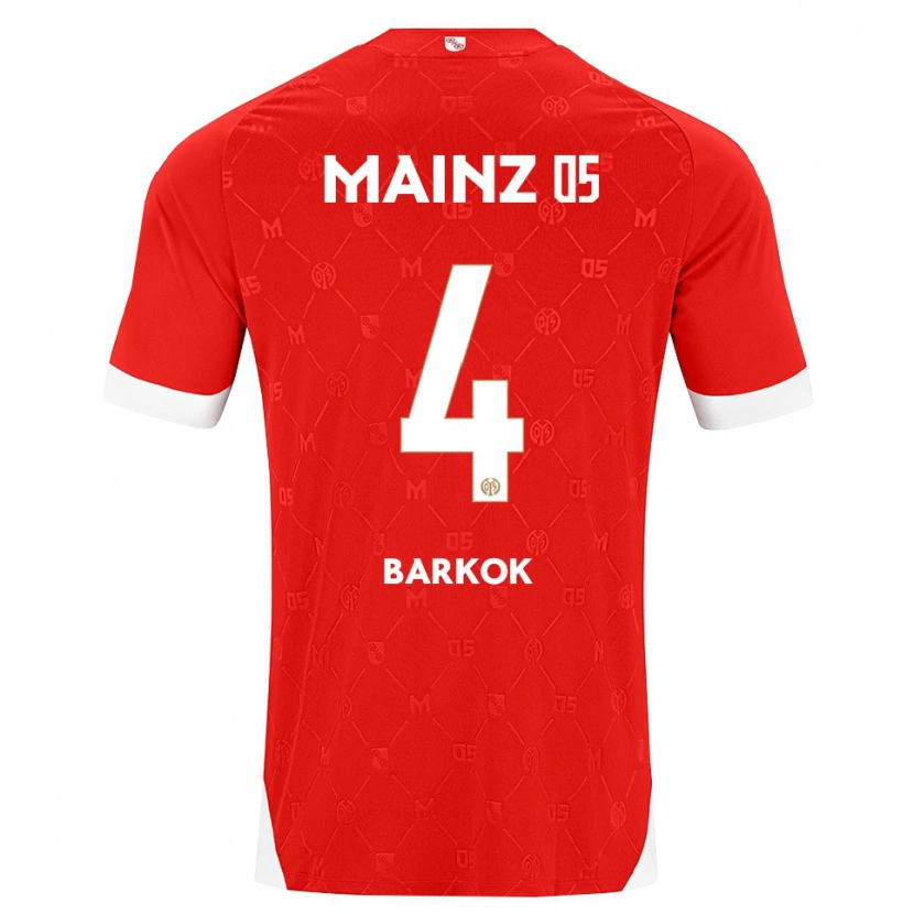 Danxen Criança Camisola Aymen Barkok #4 Vermelho Branco Principal 2026/27 Camisa Brasil