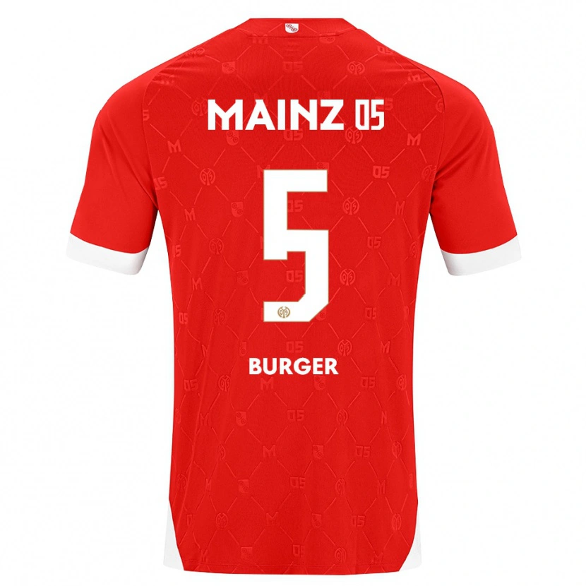 Danxen Criança Camisola Korbinian Burger #5 Vermelho Branco Principal 2026/27 Camisa Brasil