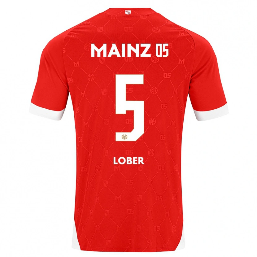 Danxen Criança Camisola Jana Löber #5 Vermelho Branco Principal 2026/27 Camisa Brasil