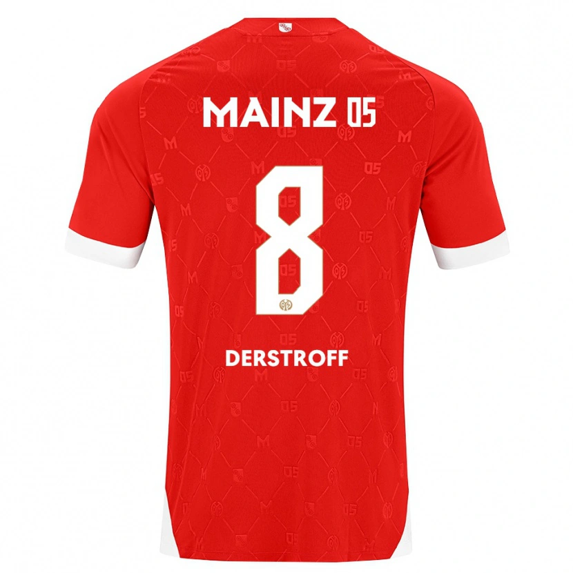 Danxen Criança Camisola Julian Derstroff #8 Vermelho Branco Principal 2026/27 Camisa Brasil