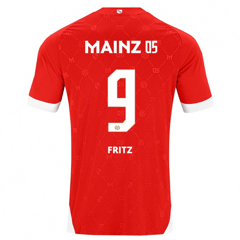 Danxen Criança Camisola April Fritz #9 Vermelho Branco Principal 2026/27 Camisa Brasil