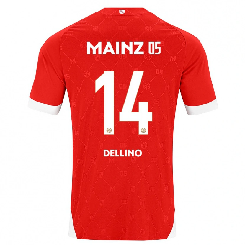 Danxen Criança Camisola Luca Dellino #14 Vermelho Branco Principal 2026/27 Camisa Brasil