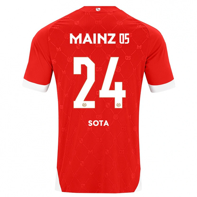 Danxen Criança Camisola Sota Kawasaki #24 Vermelho Branco Principal 2026/27 Camisa Brasil