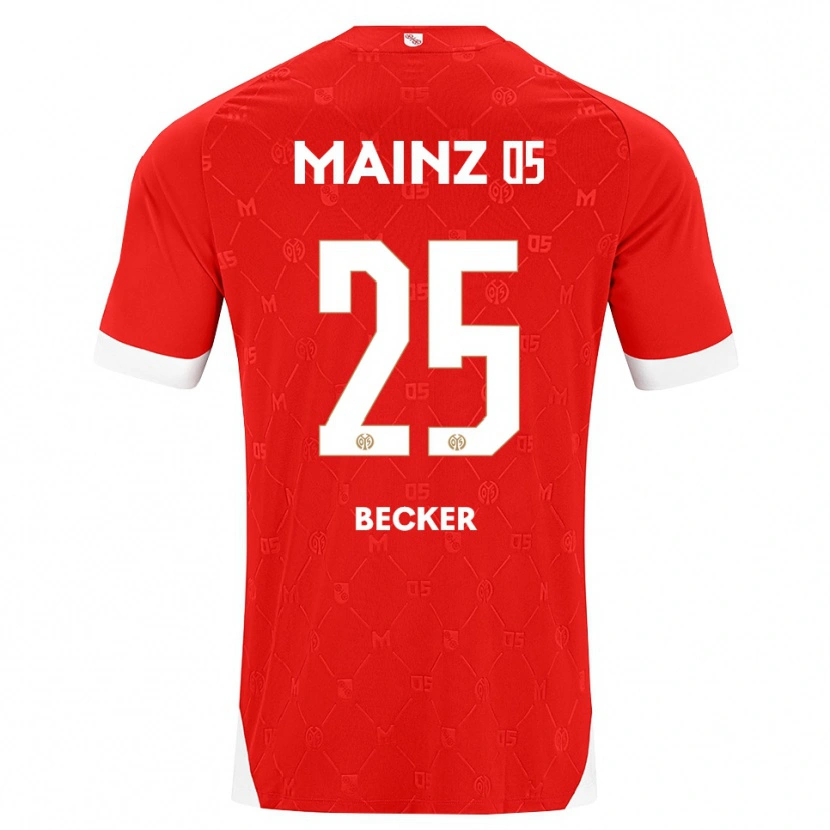 Danxen Criança Camisola Kathrin Becker #25 Vermelho Branco Principal 2026/27 Camisa Brasil