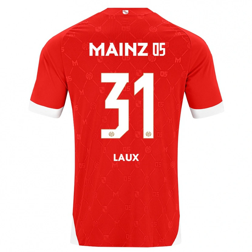 Danxen Criança Camisola Lucas Laux #31 Vermelho Branco Principal 2026/27 Camisa Brasil