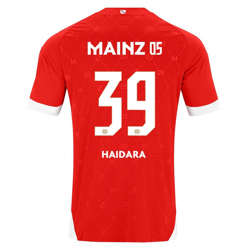Danxen Criança Camisola Alynho Haidara #39 Vermelho Branco Principal 2026/27 Camisa Brasil