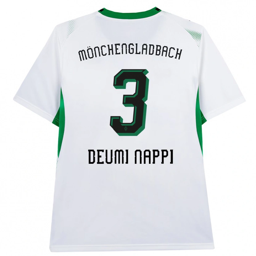 Danxen Criança Camisola Dimitrie Deumi Nappi #3 Branco Verde Preto Principal 2026/27 Camisa Brasil