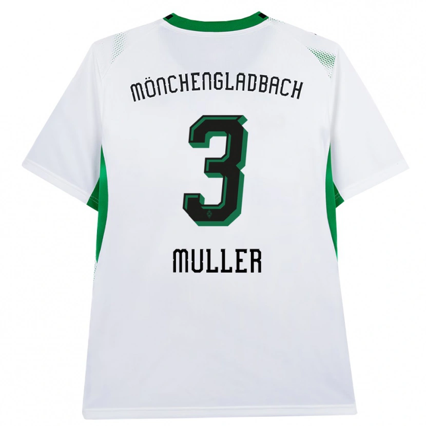 Danxen Criança Camisola Barbara Müller #3 Branco Verde Preto Principal 2026/27 Camisa Brasil
