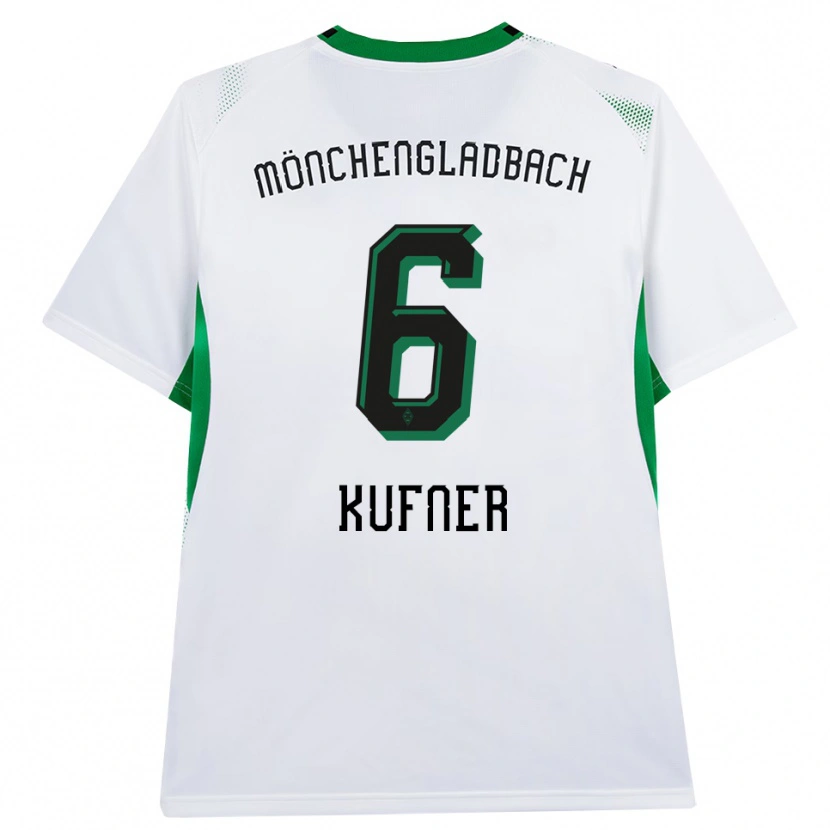 Danxen Criança Camisola Anne-Catherine Kufner #6 Branco Verde Preto Principal 2026/27 Camisa Brasil