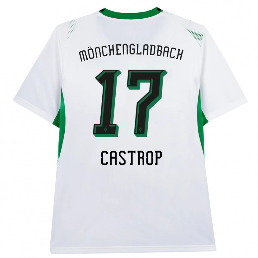 Danxen Criança Camisola Jens Castrop #17 Branco Verde Preto Principal 2026/27 Camisa Brasil