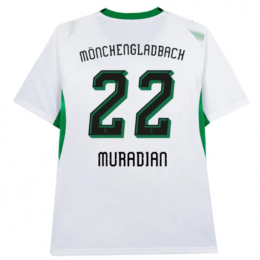 Danxen Criança Camisola Artem Muradyan #22 Branco Verde Preto Principal 2026/27 Camisa Brasil