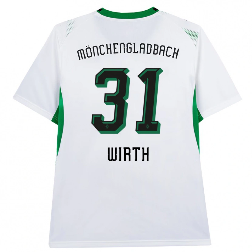 Danxen Criança Camisola Linus Wirth #31 Branco Verde Preto Principal 2026/27 Camisa Brasil