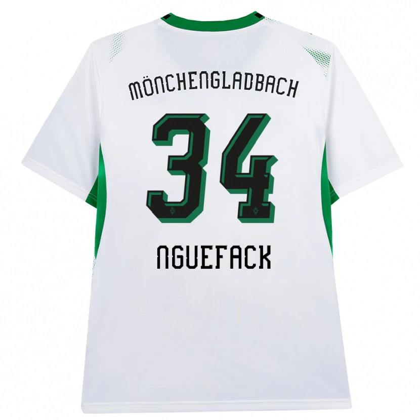 Danxen Criança Camisola Mathieu Nguefack #34 Branco Verde Preto Principal 2026/27 Camisa Brasil