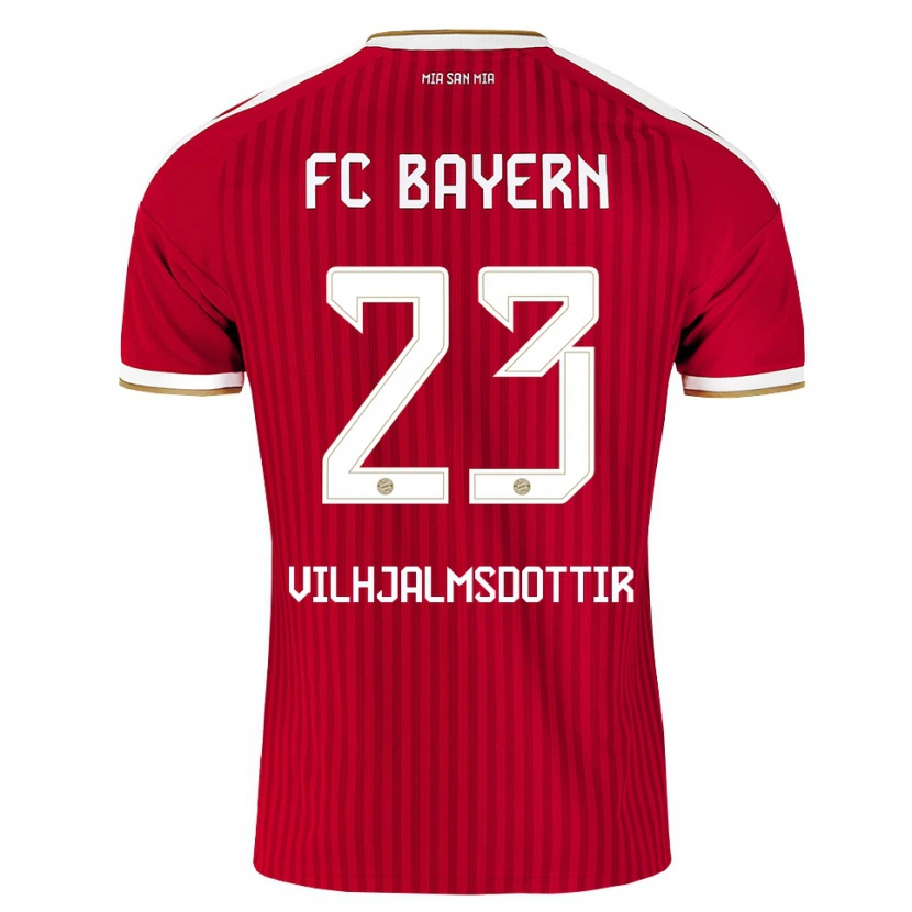 Danxen Criança Camisola Karolina Lea Vilhjalmsdottir #23 Vermelho Branco Azul Principal 2026/27 Camisa Brasil