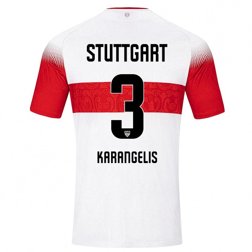 Danxen Criança Camisola Konstantinos Karangelis #3 Branco Vermelho Amarelo Principal 2026/27 Camisa Brasil