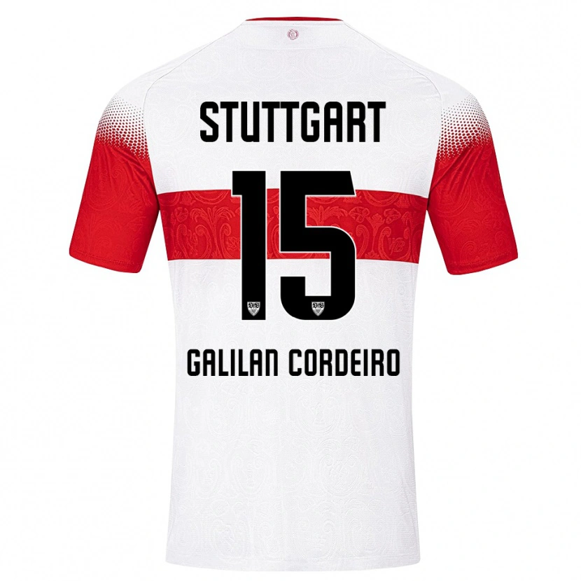 Danxen Criança Camisola Guilherme Galilan Cordeiro #15 Branco Vermelho Amarelo Principal 2026/27 Camisa Brasil