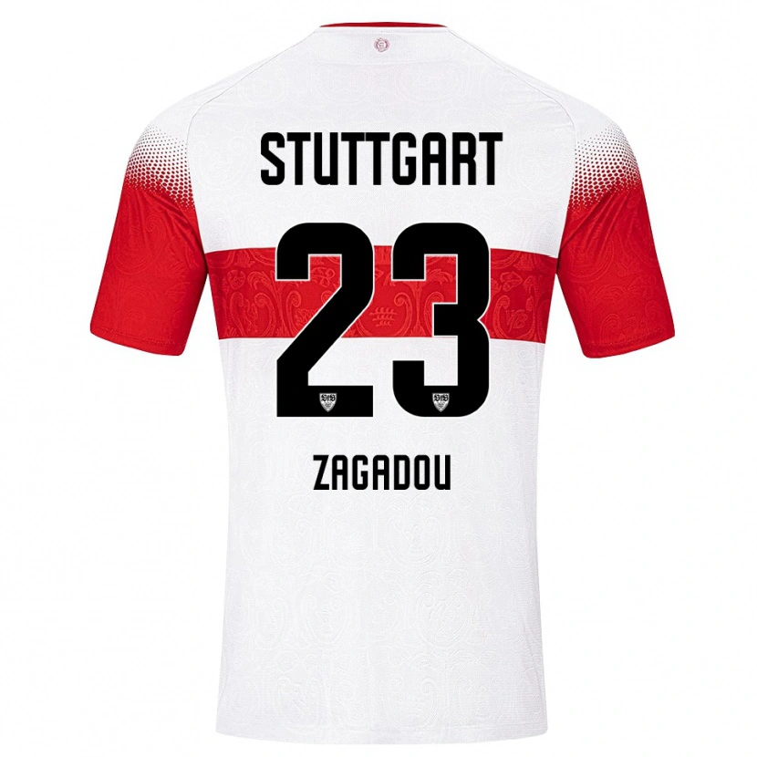 Danxen Criança Camisola Dan-Axel Zagadou #23 Branco Vermelho Amarelo Principal 2026/27 Camisa Brasil