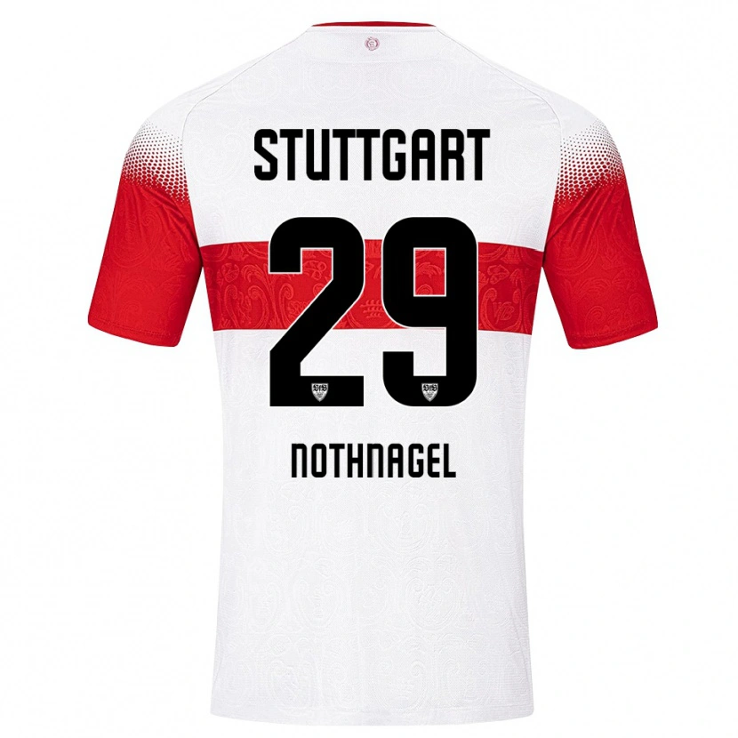 Danxen Criança Camisola Dominik Nothnagel #29 Branco Vermelho Amarelo Principal 2026/27 Camisa Brasil