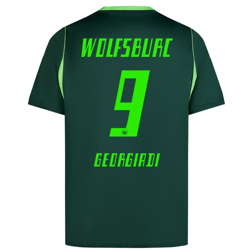 Danxen Criança Camisola Alexander Georgiadi #9 Verde Escuro Branco Principal 2026/27 Camisa Brasil
