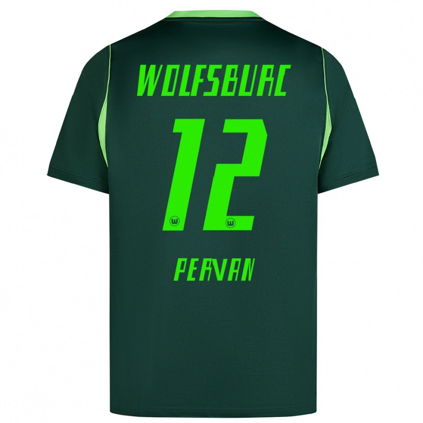 Danxen Criança Camisola Pavao Pervan #12 Verde Escuro Branco Principal 2026/27 Camisa Brasil