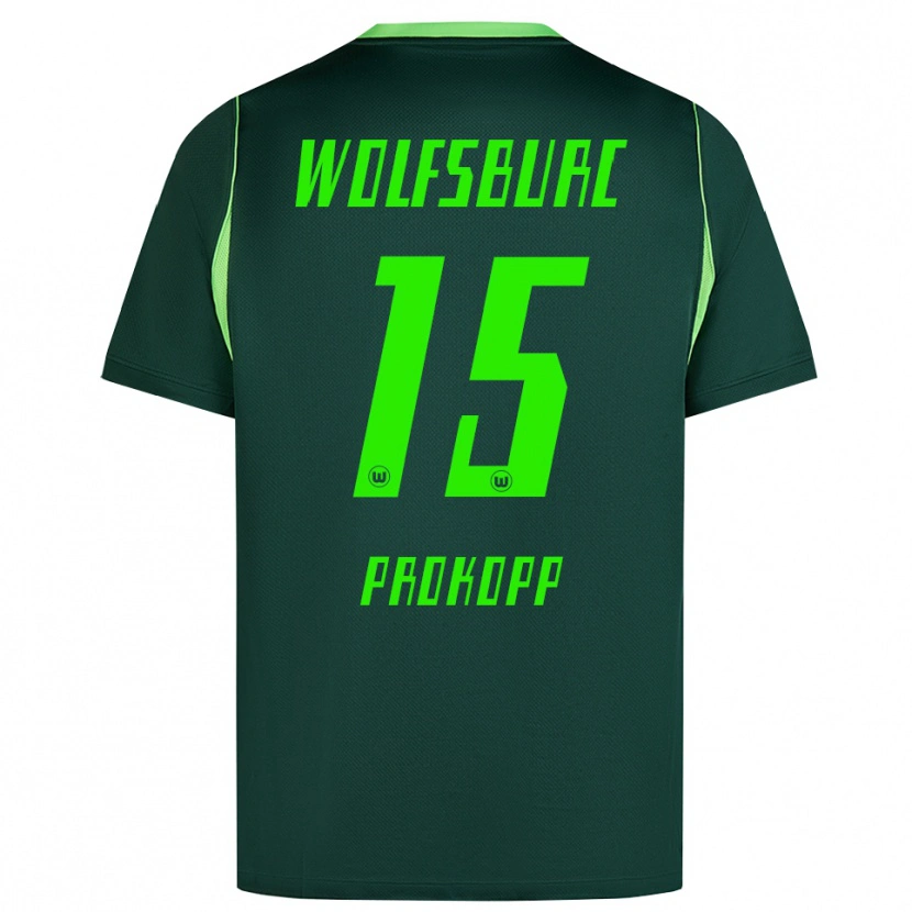 Danxen Criança Camisola Oskar Prokopp #15 Verde Escuro Branco Principal 2026/27 Camisa Brasil