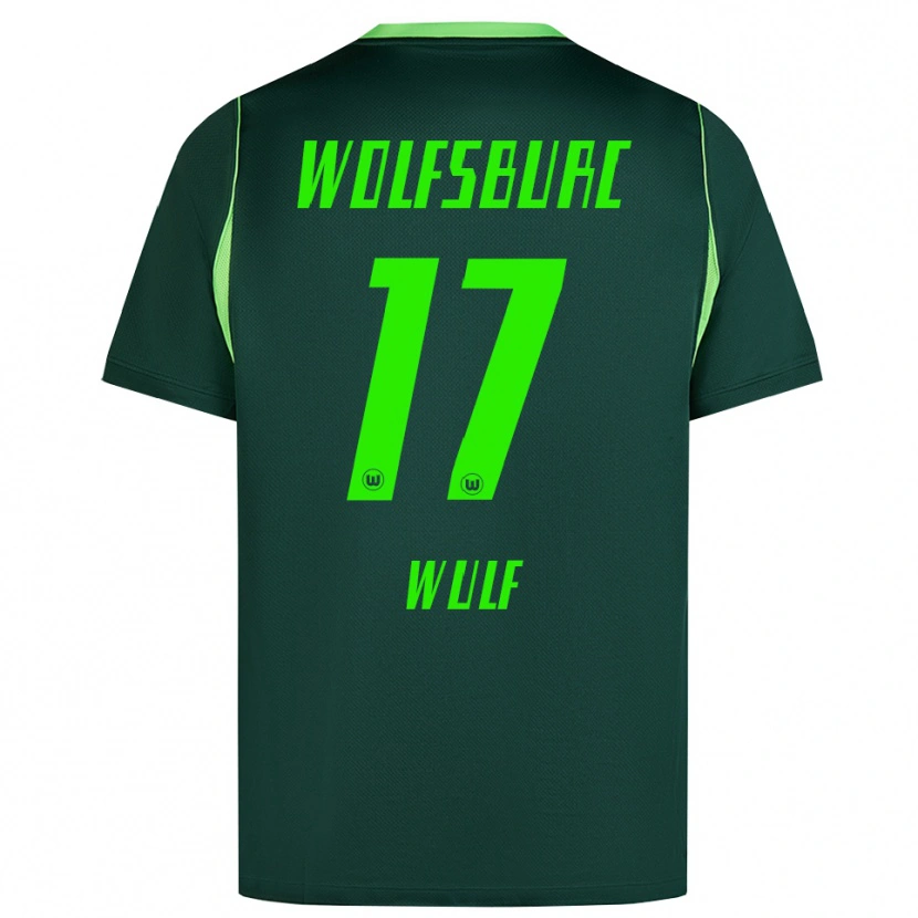 Danxen Criança Camisola Diego Wulf #17 Verde Escuro Branco Principal 2026/27 Camisa Brasil