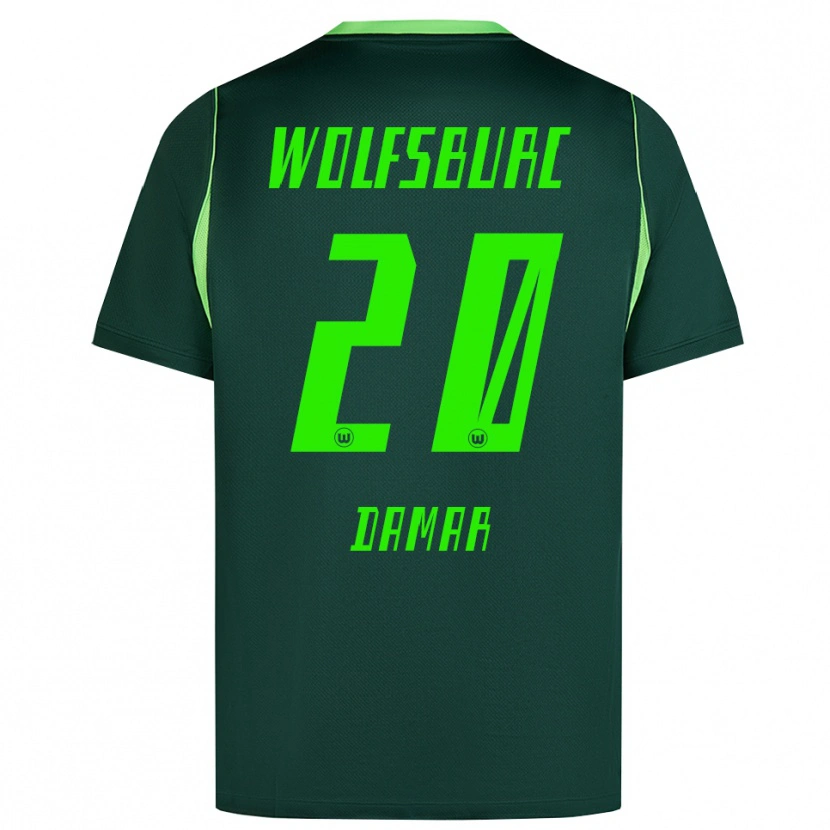Danxen Criança Camisola Muhammed Damar #20 Verde Escuro Branco Principal 2026/27 Camisa Brasil