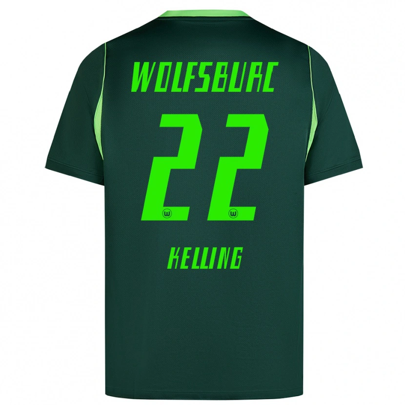 Danxen Criança Camisola Lenny Kelling #22 Verde Escuro Branco Principal 2026/27 Camisa Brasil