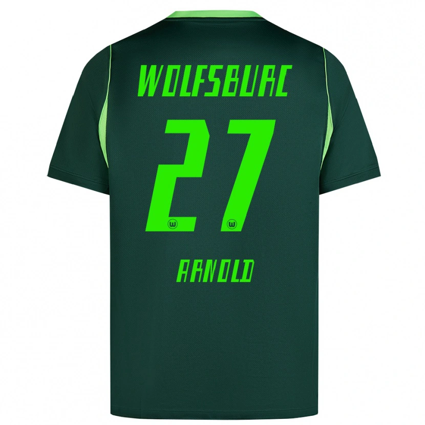 Danxen Criança Camisola Maximilian Arnold #27 Verde Escuro Branco Principal 2026/27 Camisa Brasil
