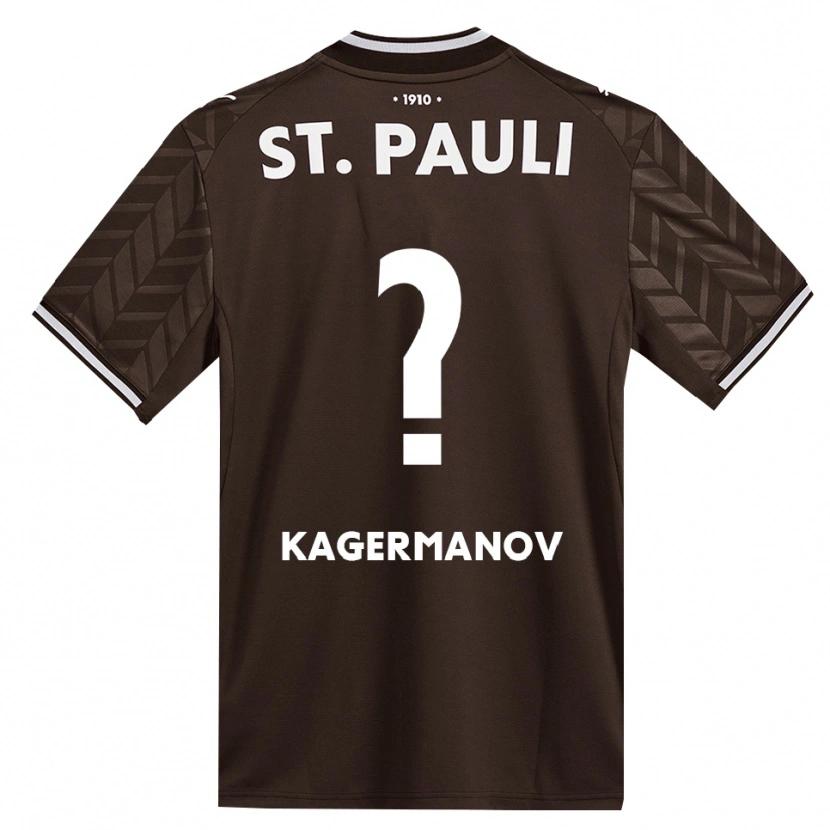 Danxen Criança Camisola Muslim Kagermanov #0 Branco Café Principal 2026/27 Camisa Brasil
