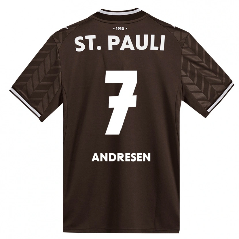 Danxen Criança Camisola Jan Andresen #7 Branco Café Principal 2026/27 Camisa Brasil