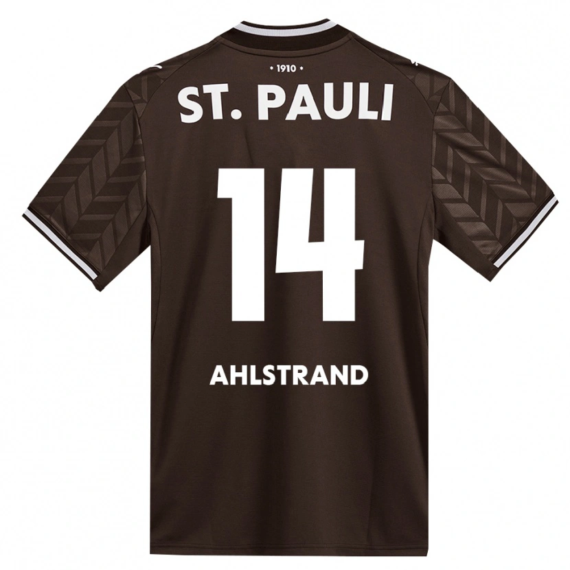 Danxen Criança Camisola Erik Ahlstrand #14 Branco Café Principal 2026/27 Camisa Brasil