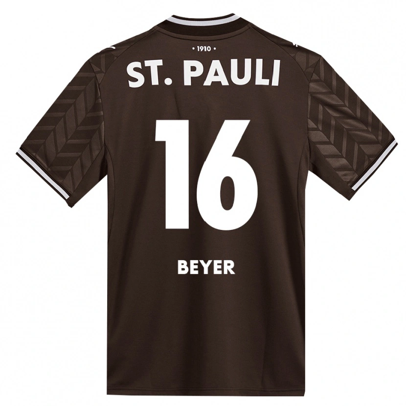 Danxen Criança Camisola Lasse Beyer #16 Branco Café Principal 2026/27 Camisa Brasil