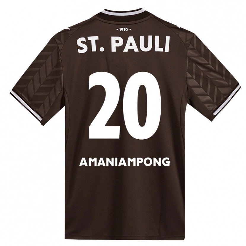 Danxen Criança Camisola Marces Amaniampong #20 Branco Café Principal 2026/27 Camisa Brasil