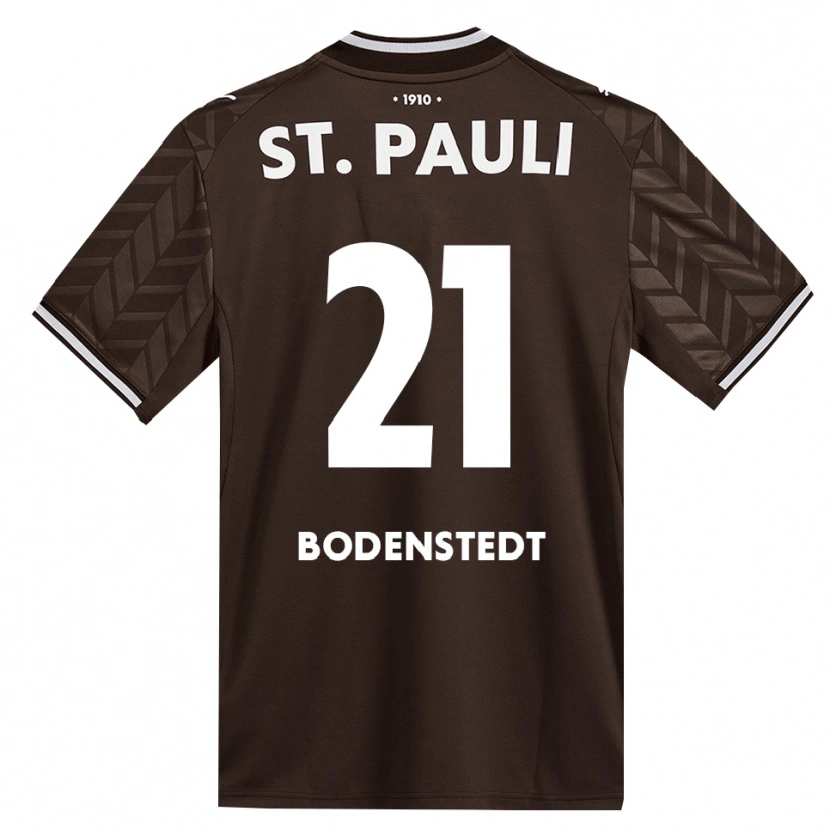 Danxen Criança Camisola Paula Bodenstedt #21 Branco Café Principal 2026/27 Camisa Brasil