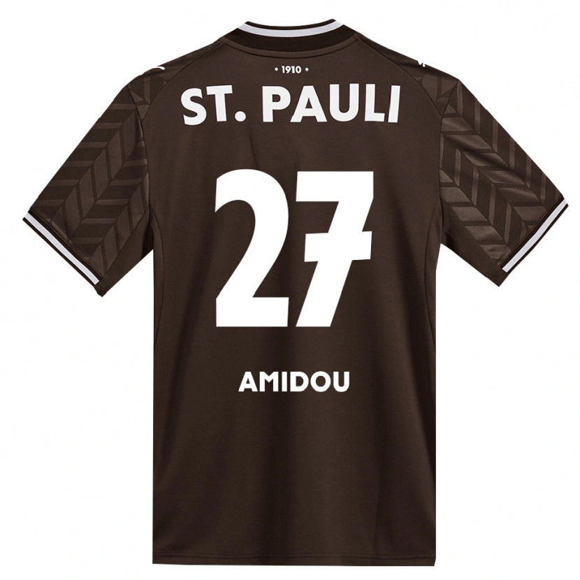 Danxen Criança Camisola Amir Amidou #27 Branco Café Principal 2026/27 Camisa Brasil
