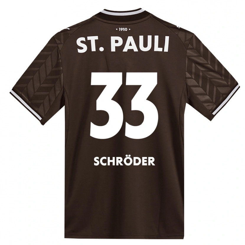 Danxen Criança Camisola Lennard Schröder #33 Branco Café Principal 2026/27 Camisa Brasil
