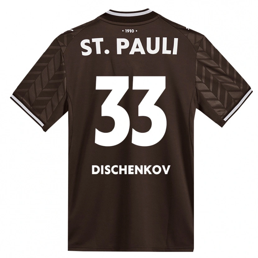 Danxen Criança Camisola Dimitri Dischenkov #33 Branco Café Principal 2026/27 Camisa Brasil