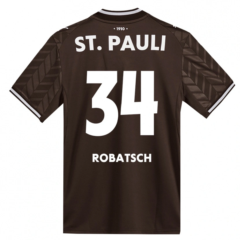 Danxen Criança Camisola Jannik Robatsch #34 Branco Café Principal 2026/27 Camisa Brasil
