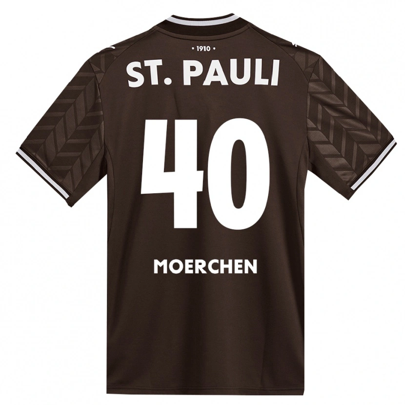 Danxen Criança Camisola Theo Moerchen #40 Branco Café Principal 2026/27 Camisa Brasil