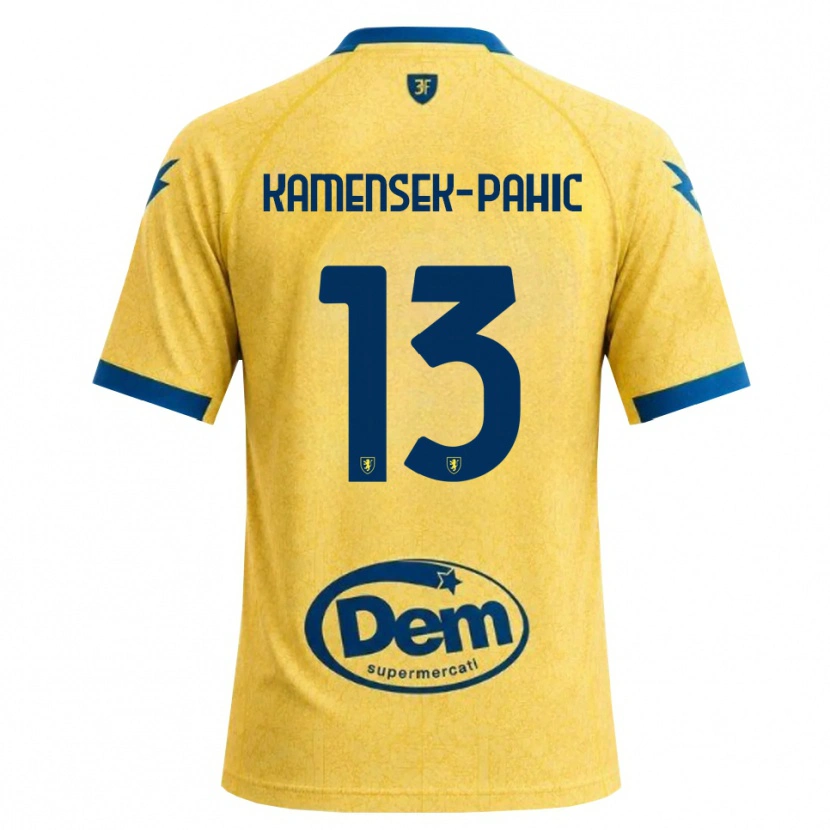 Danxen Criança Camisola Matjaz Kamensek-Pahic #13 Caqui Preto Azul Principal 2026/27 Camisa Brasil