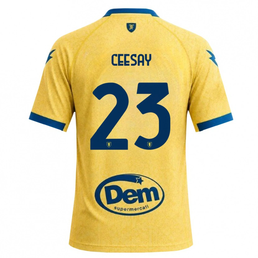 Danxen Criança Camisola Abubacar Ceesay #23 Caqui Preto Azul Principal 2026/27 Camisa Brasil