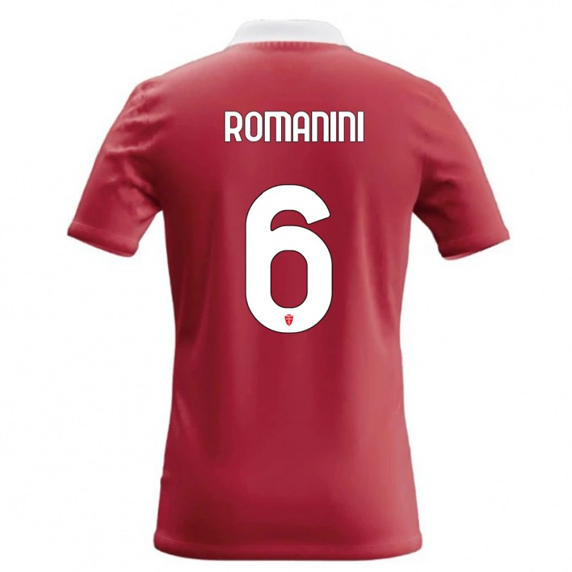 Danxen Criança Camisola Andrea Romanini #6 Vermelho Branco Principal 2026/27 Camisa Brasil